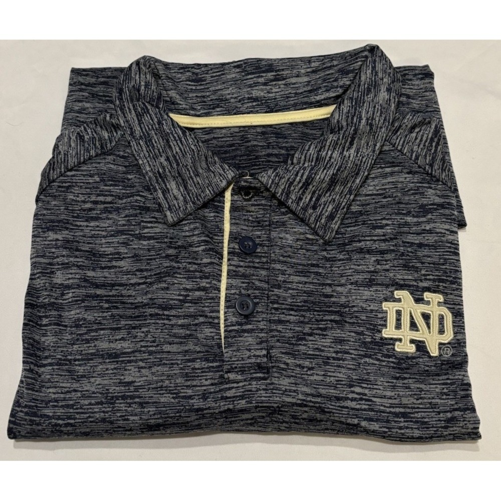 Notre Dame Fighting Irish Performance Golf Polo Colosseum Athletics  Chest 44